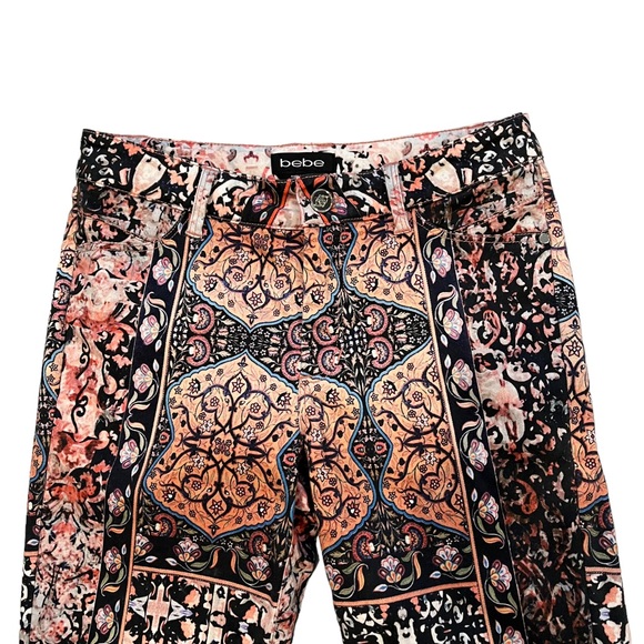 Bebe Folklore Print Skinny Jeans - Picture 10 of 14
